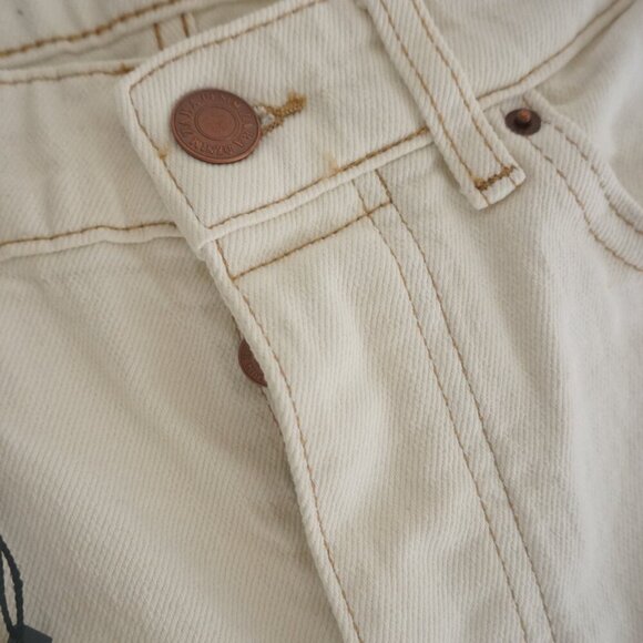 Zara Denim Cream Straight Leg Denim Jeans Size 30 - Picture 9 of 14